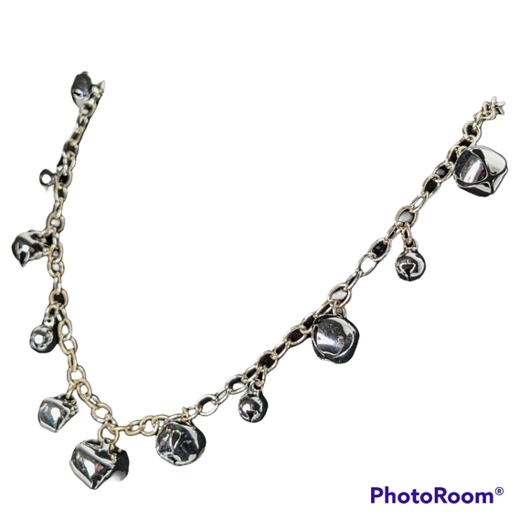 Silver Bells Necklace 18" Chain & 11 Bells Lobster Clasp Adjustable Extension - Picture 6 of 12